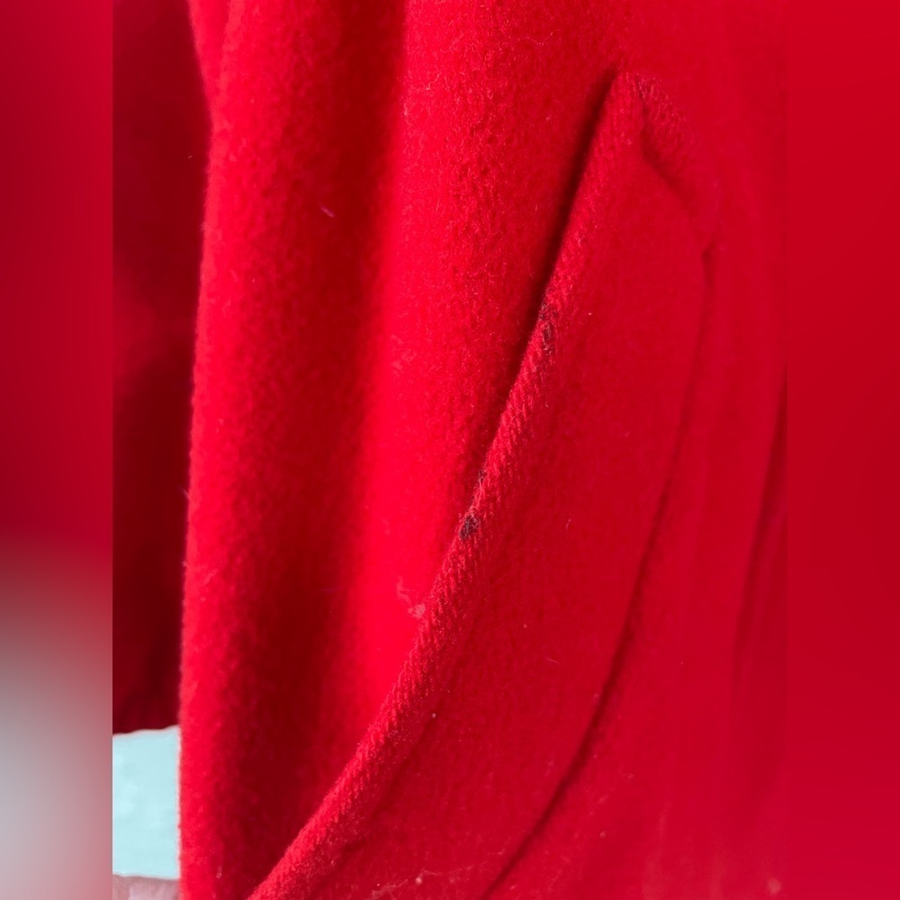 Vintage Mackintosh Red & White 100% Wool Fully Lined  Vestcoat Jacket - 1970's - Picture 4 of 9